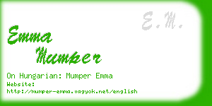 emma mumper business card